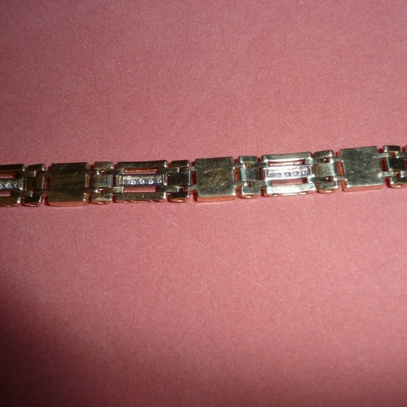 Unisex 14K gold, onyx and diamond bracelet